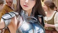 女戦士 コスチュームが破壊されてしまう！