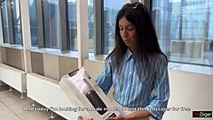 Brunette Babe Receives Powerful Cumshot From Svakom Alex Neo 2 Toy.