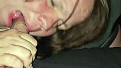 wife spits on cock and keeps moaning and deepthroating