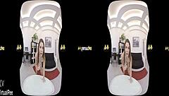 virtualpee - dildo loving brunette splashes herself with piss