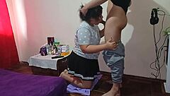 I say, 'Aunt, I spied on you napping and groped your big tits, now let's fuck as you like.'