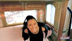 Tattooed brunette raven lane sucks cock and gets fucked 😍