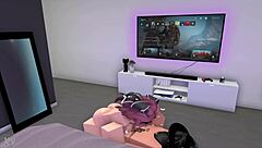 Quickie blowjob scene with a bonus of extra special treat
