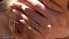 Mature lesbian feels intense pleasure as her pussy gets tasted in close up.