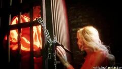 Two hot girls fucked a prisoner in his cell
