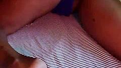 On my way to bed in blue lingerie for a little self-touch