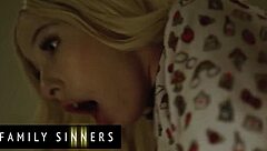 I am sad after my boyfriend leaves me so I fuck my stepbro to get over him