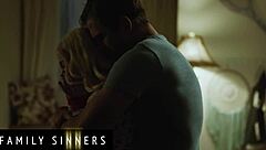 I am sad after my boyfriend leaves me so I fuck my stepbro to get over him