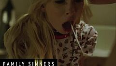 I am sad after my boyfriend leaves me so I fuck my stepbro to get over him