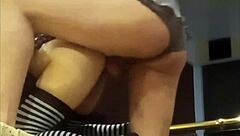 big ass brunette fucked by boy in naughty woman roleplay costume