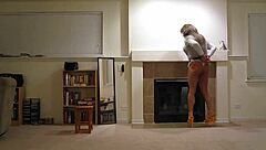 Rachel St Clair Bound In Handcuffs Shows Booty In BDSM