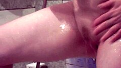 Sexy MILF Frina Shaves Her Pussy In Bathroom.