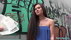 Public agent! Lara fox gets punished with cum on ass!