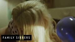 I am sad after my boyfriend leaves me so I fuck my stepbro to get over him