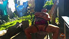 Klaudiaambergirl Solo Outdoor In Stockings And Tits