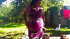 Klaudiaambergirl Solo Outdoor In Stockings And Tits