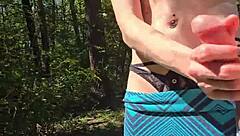 Handjob in public while walking for a refreshing thrill