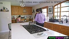 Old Man Fucks Daring Step Daughter and Wife