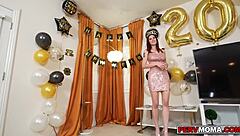 stepson austin makes stepmom lilian stone feel good in lustful new year countdown with masturbation, lick, blowjob, and cowgirl ride