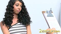 Skinny thief girl fucked by police officer’s huge cock