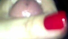 Red Nail Hand Stroking Cock To Cumshot