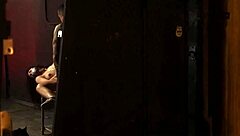 Girl sucks cock outdoors first time then he throws her over a box