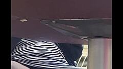 got caught filming wife's upskirt pussy