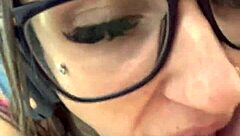 Fucking Stepson's Grandma During Her Online Video Call: Wet Pussy Spreading?