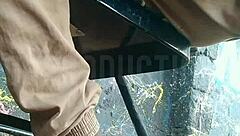 African Teen Slut Flashes Up Skirt in Park