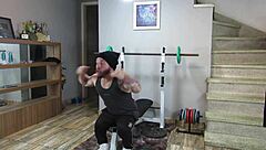 Wild sex between a couple on the forbidden academic gym equipment