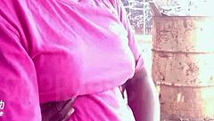 African Teen Slut Flashes Up Skirt in Park