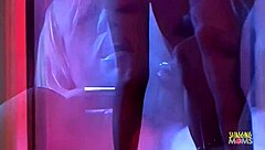 I watch two blonde lesbians fuck a big cock in threesome