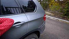 public agent santa helper gives blowjob