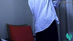 Blonde with long hair and tattoo loves from afar