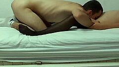 Teen Brunette College Babe Moans While Fucking Roommate's Pussy