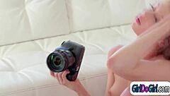 two hot students trick teacher into threesome pussy licking