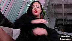 perky boobs babe fingers shaved pussy and talks dirty in joi