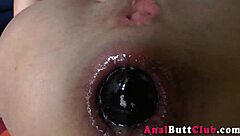 Big butt ho gapes her ass wide.