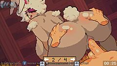 Guy has sex with a girl in a bunny costume, she gets cum on her face