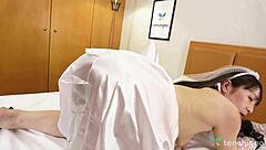 natsuko iijima takes hard throat action in uncensored play