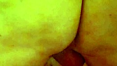 Mature woman intensely swallows my cock, gagging and choking while licking balls.