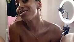 Petite Blonde's Sloppy Blowjob On Big Black Cock Feels Intense