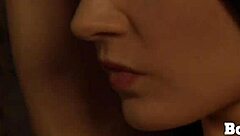 Bound big boobs lesbian slave washed and touched by dom mistress