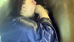 bbw gives sloppy blowjob to big black cock