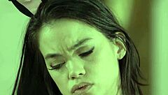 Angelina Gives Intense Blowjob In Heels And Lingerie