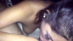 wet sloppy blowjob with spitting on cock