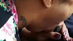 nolabwai gives blowjob to monster black cock