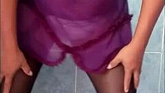 Masturbating With Garter And White Thong