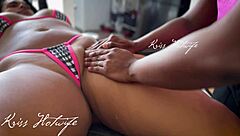 Brazilian Brunette Teases Masseur With Bikini