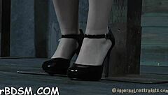 charming brunette babe feels huge pleasure from bdsm toys and masturbation with blowjob fetish